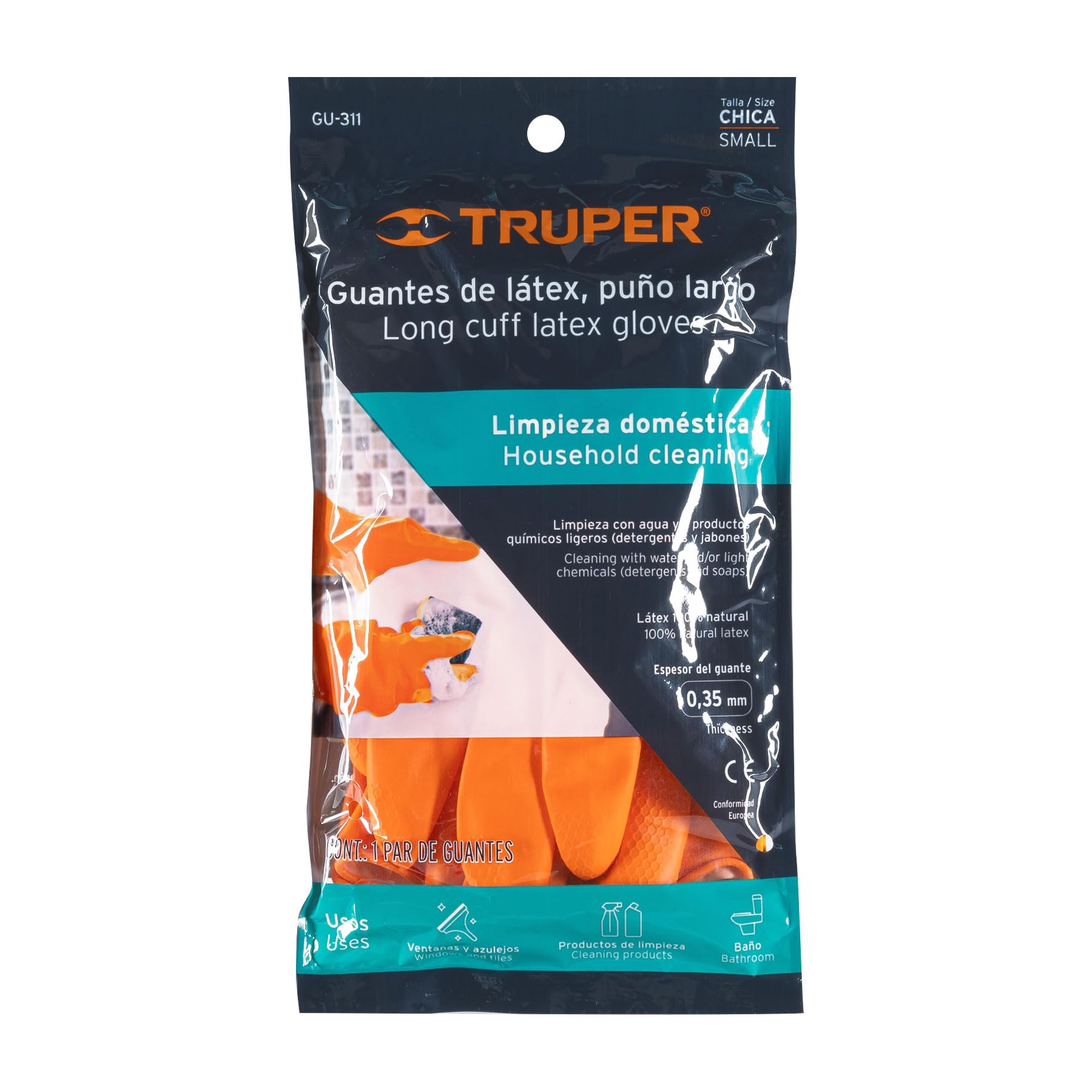 Premium Latex Cleaning Gloves - Durable & Comfortable for Household Chores, Dishwashing & Kitchen Use