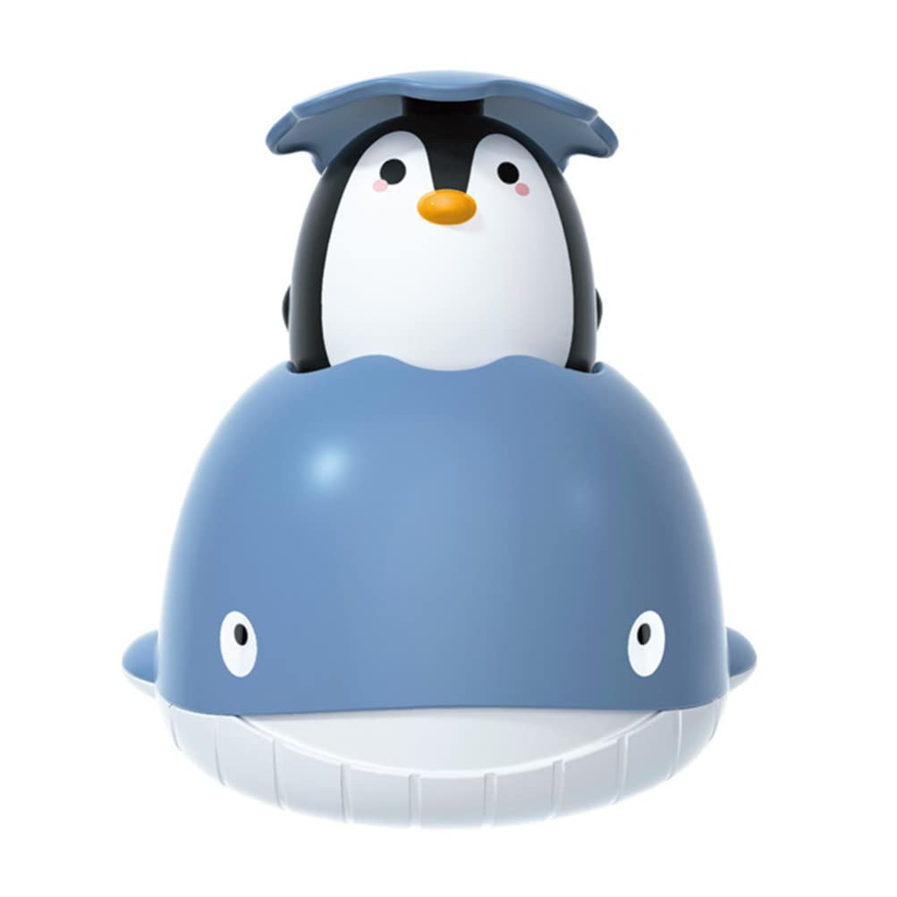 Floating Penguin & Whale Baby Bath Toys - Cute Cartoon Plastic Bathtub Pool Toys for Toddlers, Fun Easter Egg Hatching Gifts for Kids - Perfect for Bath Time, Pool Parties & Sensory Play