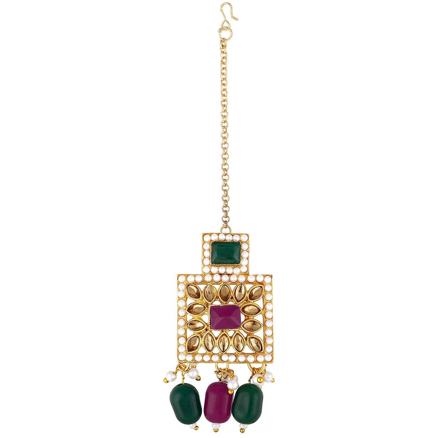 Elegant Aheli Faux Pearl Necklace & Earrings Set - Indian Traditional Bollywood Style Jewelry for Women | Perfect Gift for Weddings, Parties & Special Occasions