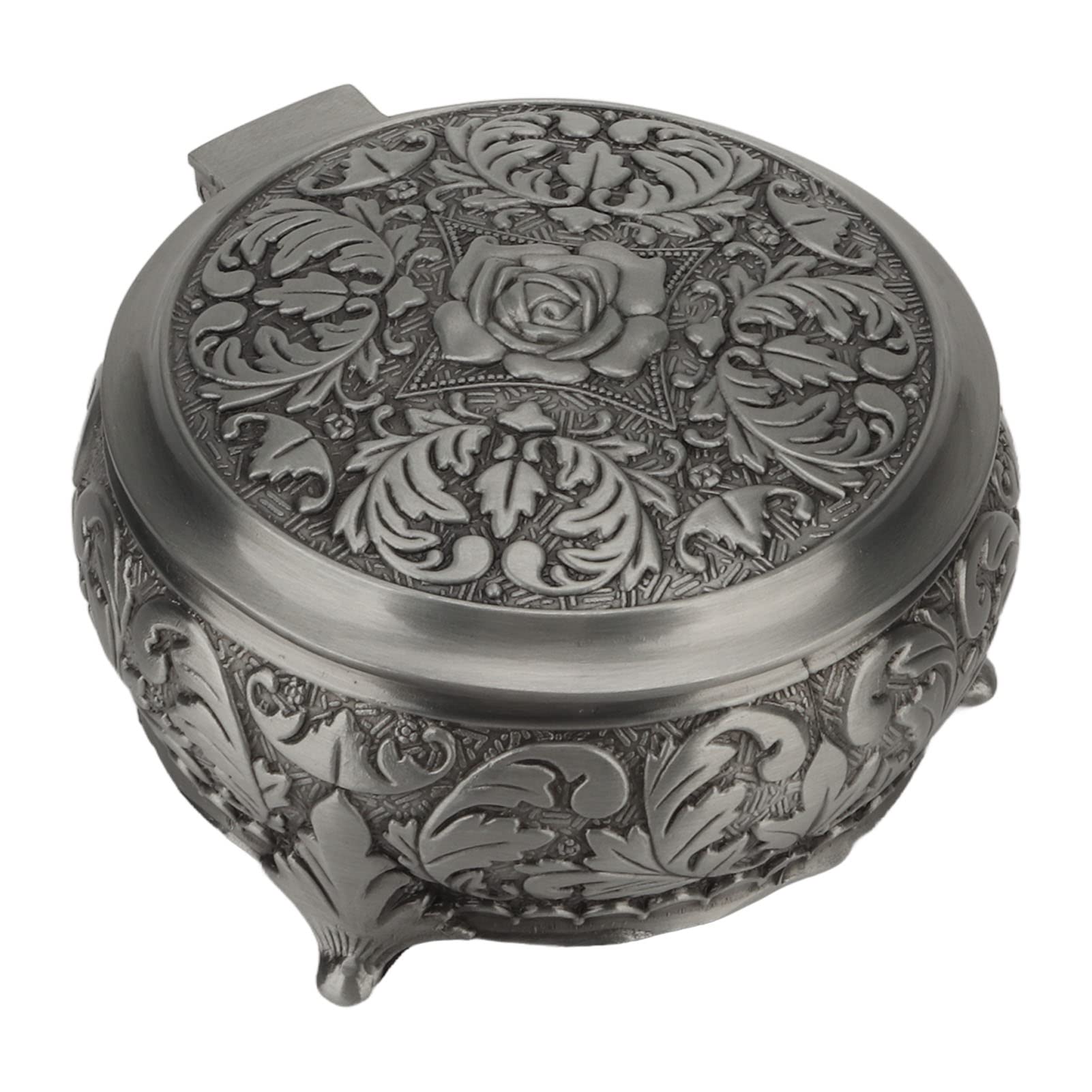 Vintage Jewelry Box - Antique Style Zinc Alloy Treasure Chest for Rings, Necklaces & Keepsakes | Perfect for Jewelry Storage, Gift Giving & Home Decor
