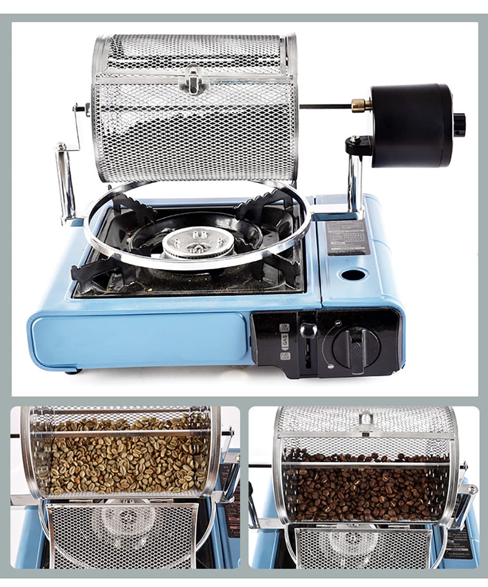 Premium Electric Coffee Roaster Machine - Stainless Steel Bean Roaster for Coffee, Nuts, Grains & Popcorn with Adjustable Rotation Speed - Perfect for Home Baristas & Coffee Enthusiasts