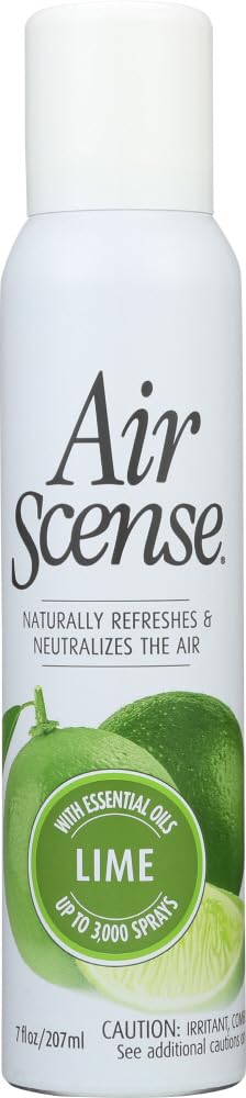 Air Scense Lime Scent Air Freshener - 4 Pack (7 oz Each) - Eliminate Odors in Home, Office, Car & Bathroom - Long Lasting Freshness