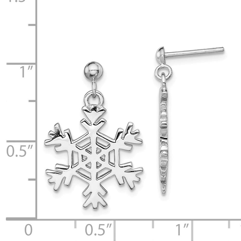 Sterling Silver Snowflake Earrings and Pendant Set - Elegant Winter Jewelry Gift for Women | Perfect for Christmas, Holidays & Special Occasions