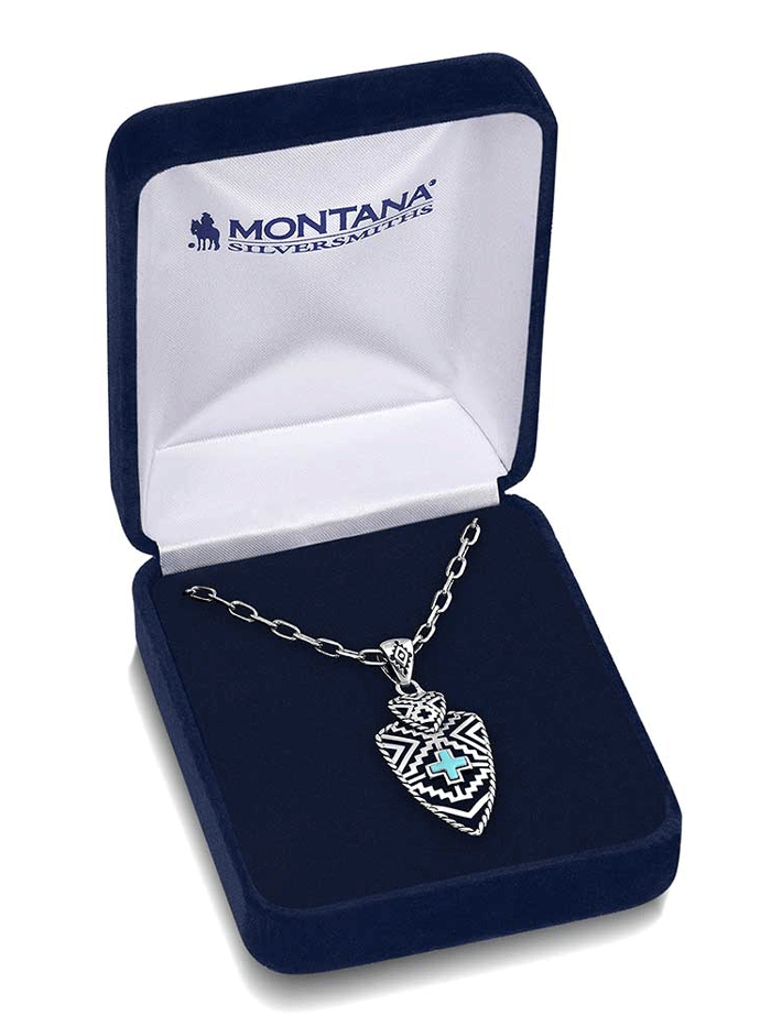 Montana Silversmiths NC5863 Southwest Pattern Women's Sterling Silver Necklace - Perfect for Western Fashion, Boho Style & Native American Jewelry Lovers