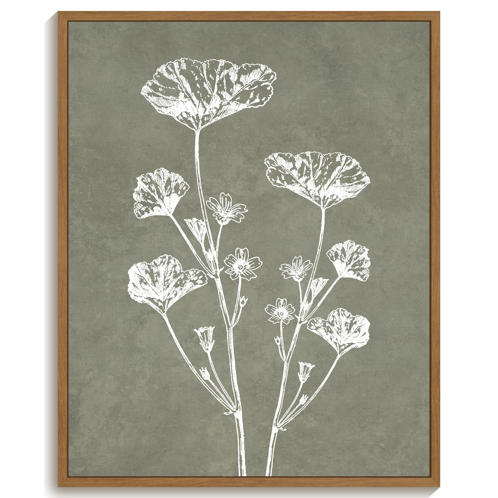 Vintage Botanical Wall Art Framed Flower Print - Rustic Farmhouse Decor for Home, Kitchen & Office - 8x10 Inch Floral Wall Decor - Perfect for Living Room, Bedroom & Wedding Gift