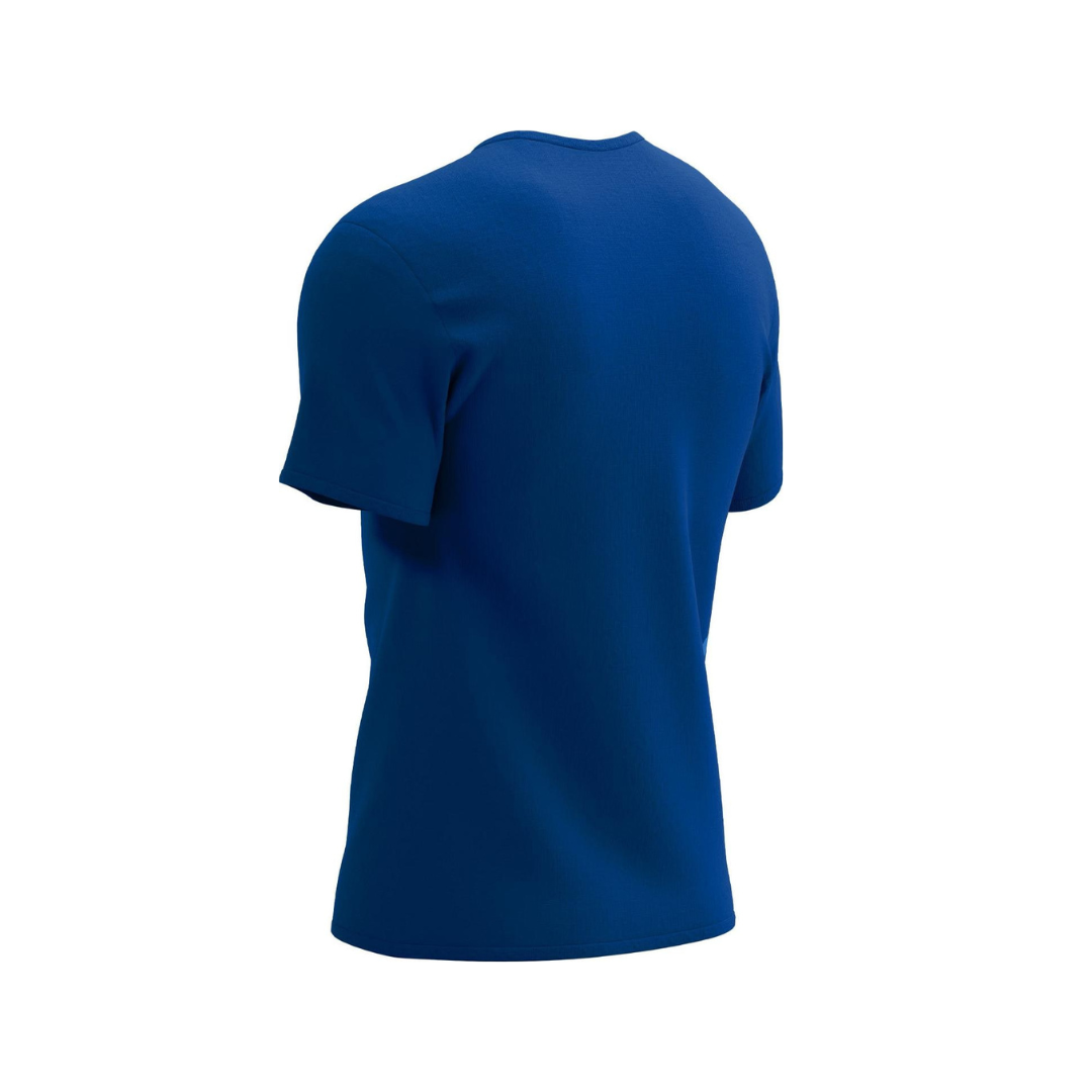 Compressport Men's Running Short Sleeve T-Shirt with Logo - Moisture Wicking Athletic Shirt for Jogging, Gym & Outdoor Sports