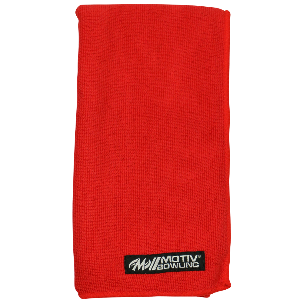 Motiv Microfiber Red Rally Towel - Premium Absorbent Sports Towel for Gym, Yoga, Running & Outdoor Activities