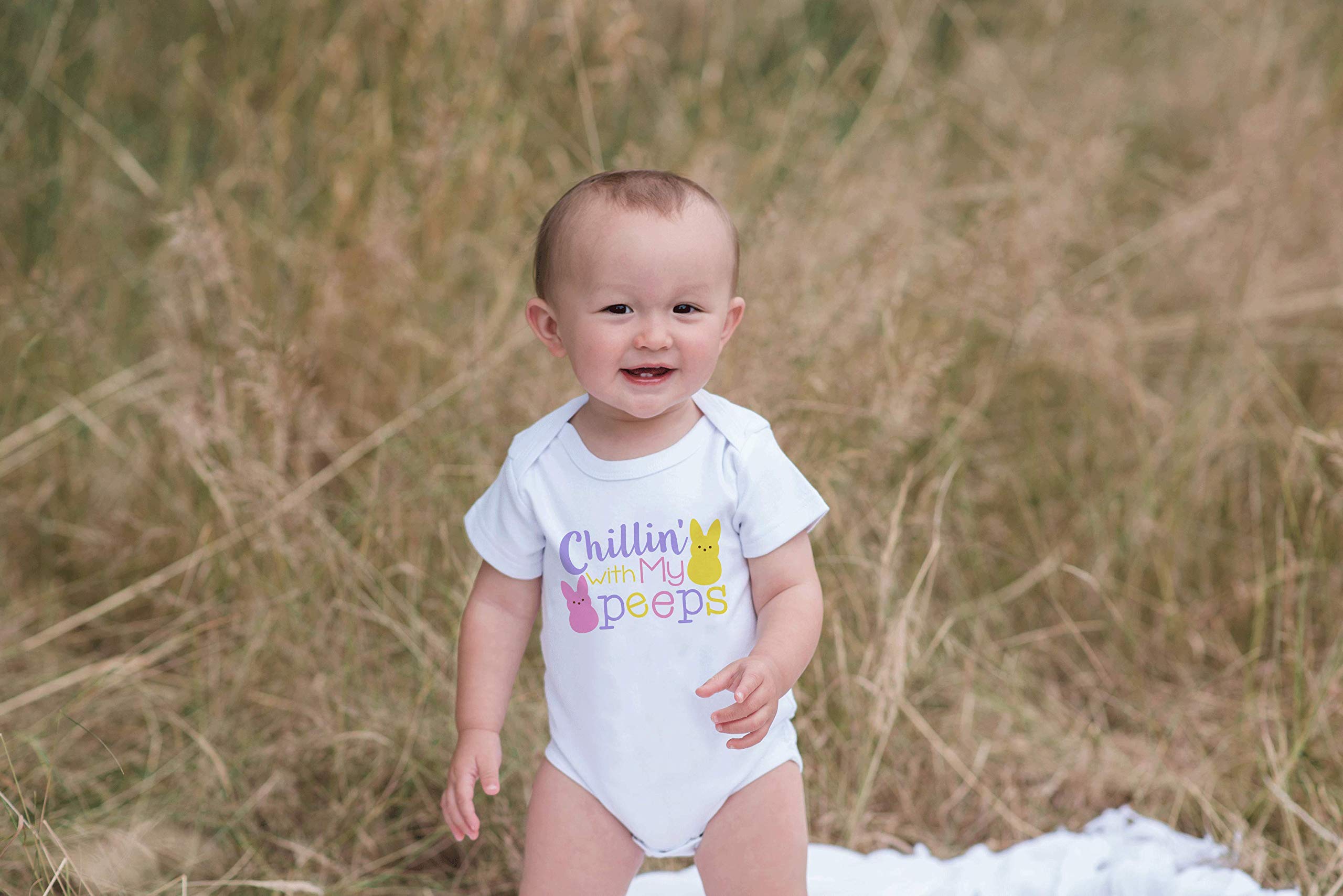 7 Ate 9 Apparel Girls' Funny Easter One-Piece Romper | Cute Easter Outfit for Baby & Toddler Girls | Perfect for Easter Photos, Egg Hunts & Spring Celebrations