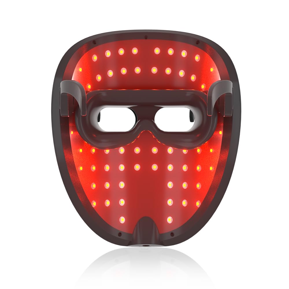 7-Color LED Light Therapy Mask for Face - Red & Blue Light Photon Therapy for Acne, Wrinkles & Skin Rejuvenation - At-Home Spa Treatment for Glowing Skin