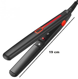 LIPROX Ceramic Plates Hair Straightener & Crimper with 230°F Temperature Control - Professional Styling Iron for Women & Men (Black) | Perfect for Home Use, Salon Styling & Travel