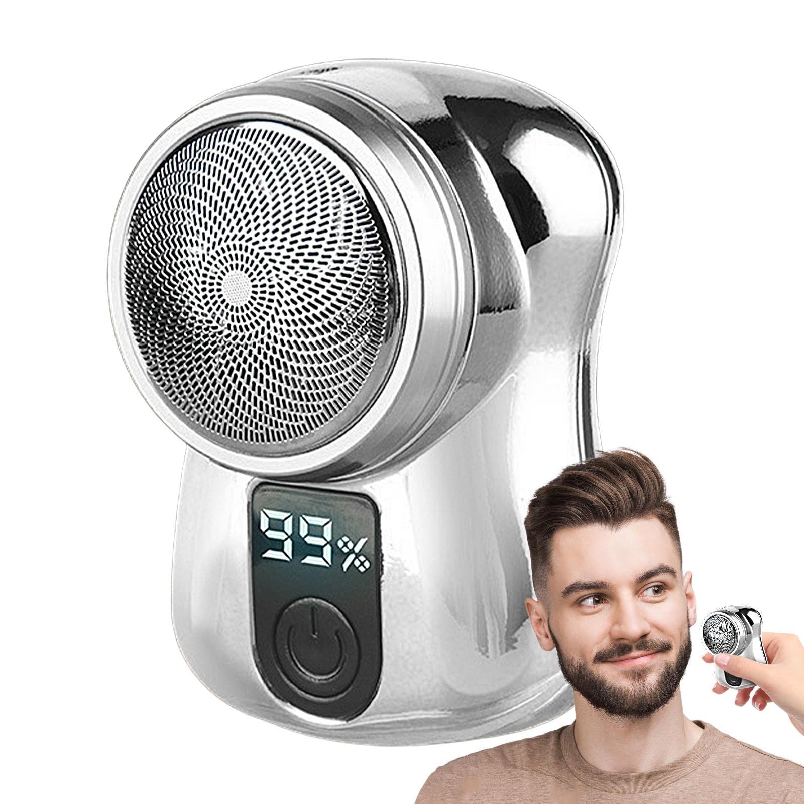 USB Rechargeable Electric Shaver - Portable Travel Shaver for Men, Waterproof Foil Shaver with One-Button Operation, Compact Pocket Size for Home, Car & On-The-Go Grooming