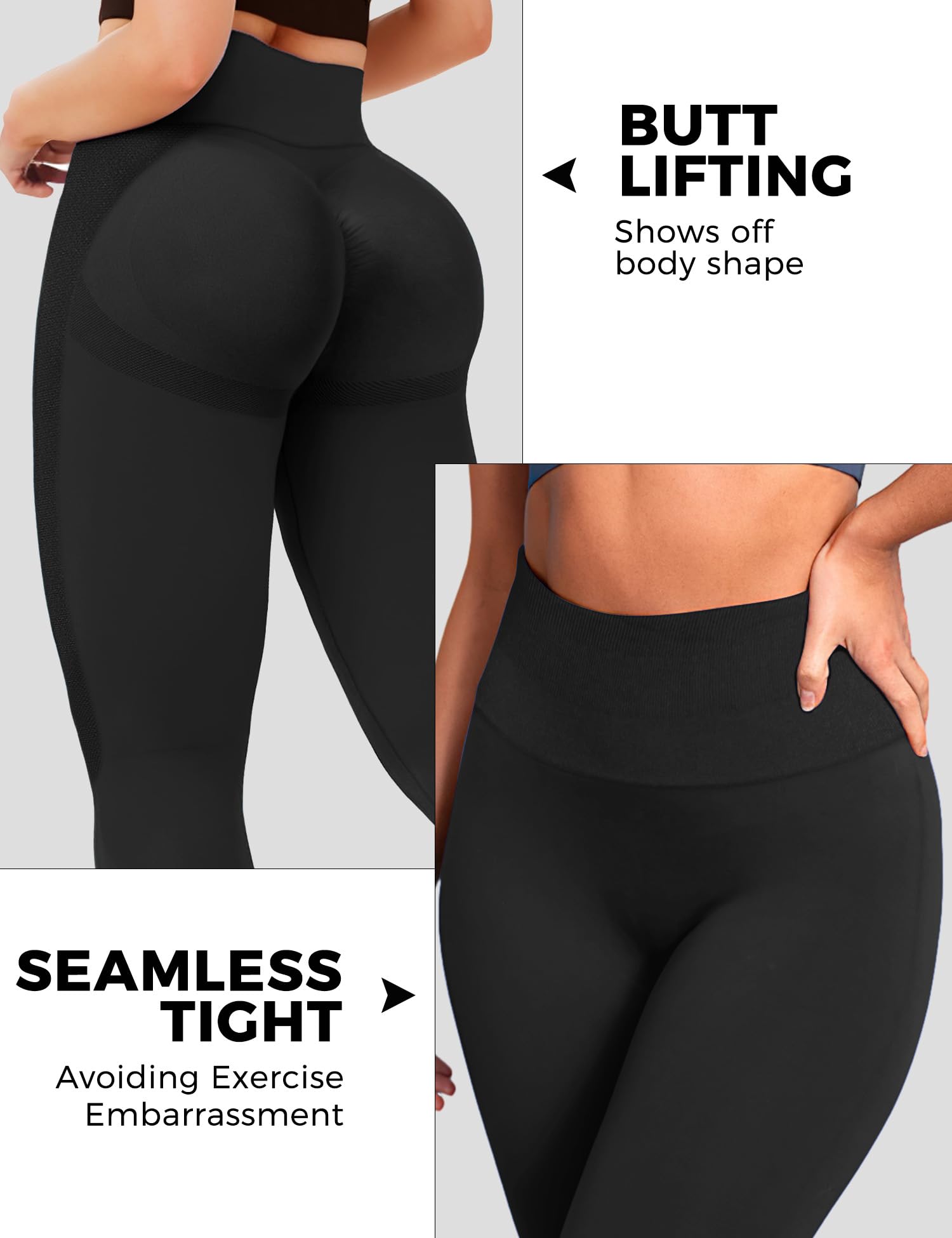 Booty Lifting Leggings for Women - High Waisted Tummy Control Yoga Pants for Gym & Running