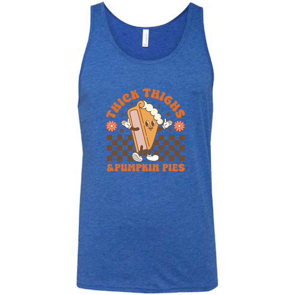 Thick Thighs & Pumpkin Pies Unisex T-Shirt - Funny Fall Graphic Tee for Women & Men - Perfect for Thanksgiving, Autumn Outfits and Seasonal Parties