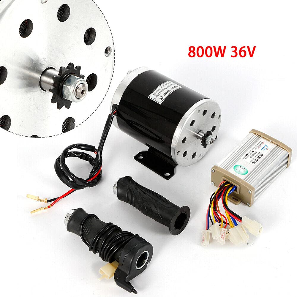 800W 36V Electric Bike Conversion Kit - Brushless Motor, Speed Controller & Throttle Pedal for E-Bike, Scooter & Motorcycle DIY | Perfect for Commuting, Off-Road & Urban Riding