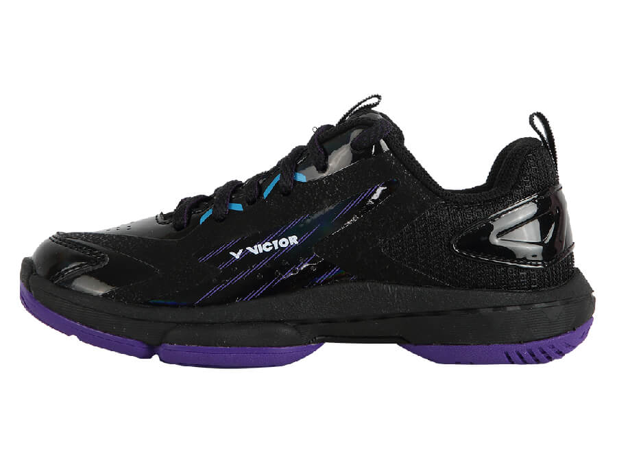 Victor A970JR Junior Court Shoes for Badminton & Tennis - Lightweight & Durable Black Volleyball Shoes for Kids & Youth - Perfect for Indoor Sports & Gym Training