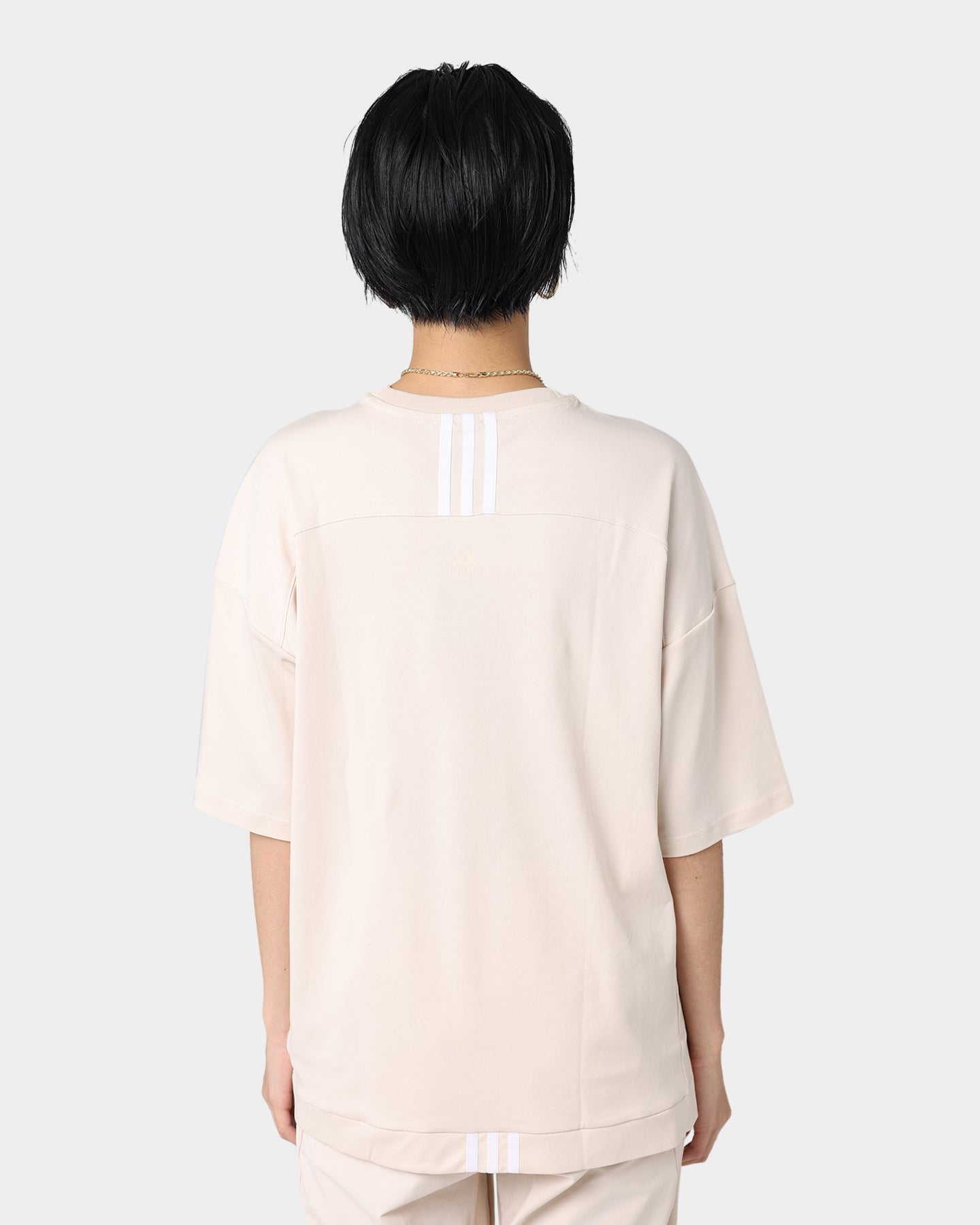 Adidas Women's Swarovski Crystal Embellished T-Shirt - Halo Ivory Cotton Tee for Casual Wear & Everyday Outfits