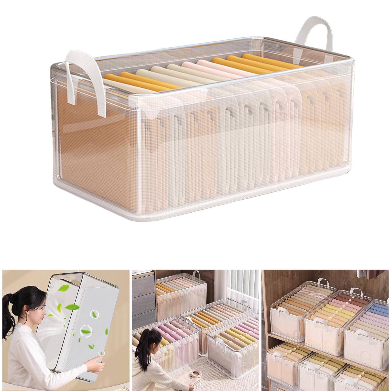 Durable PVC Storage Box with Clear Design for Easy Item Identification - Home, Office & Closet Organization Solution for Toys, Crafts & Supplies