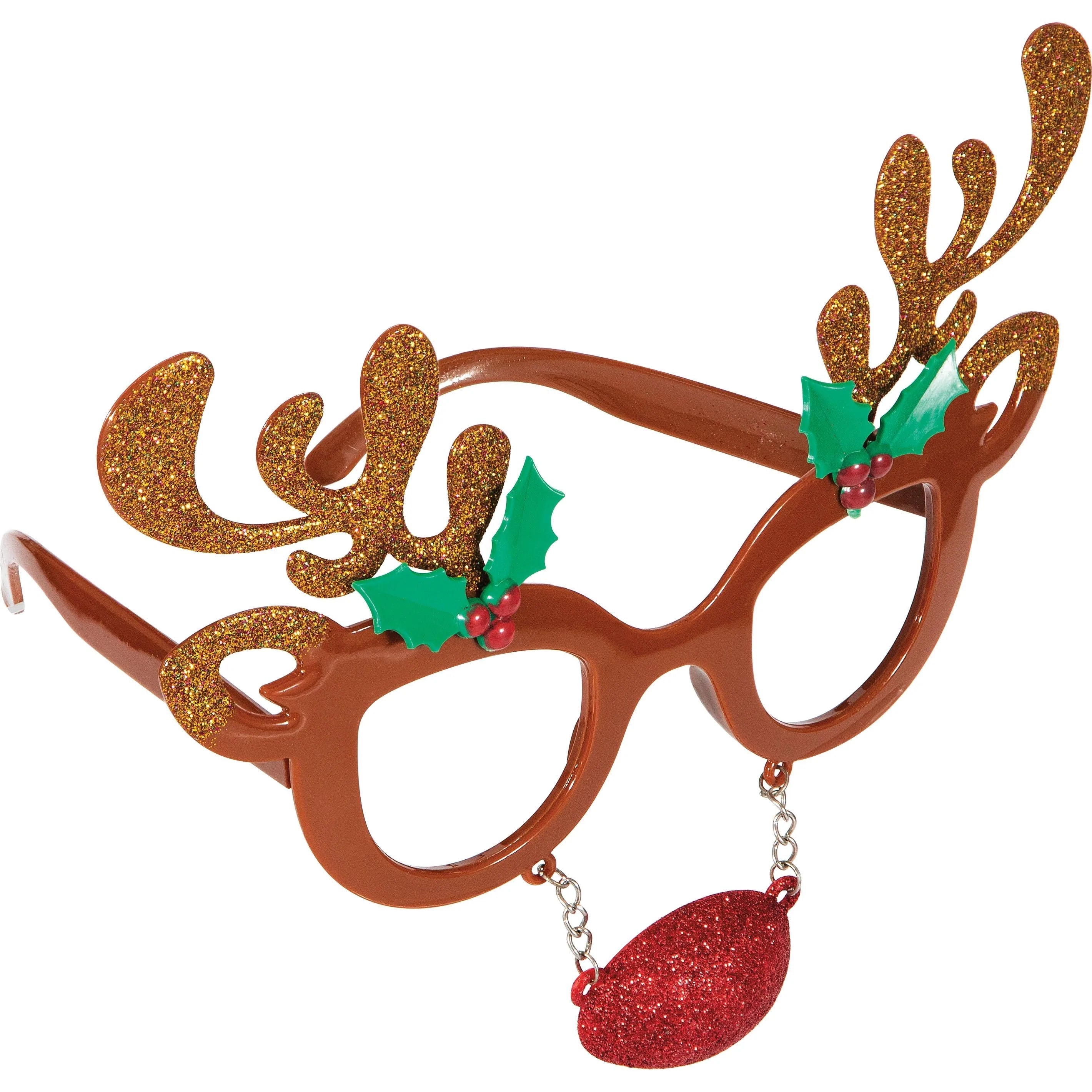 12-Piece Bulk Reindeer Christmas Glasses Party Favors - Festive Holiday Drinkware for Christmas Parties, Office Celebrations & Family Gatherings