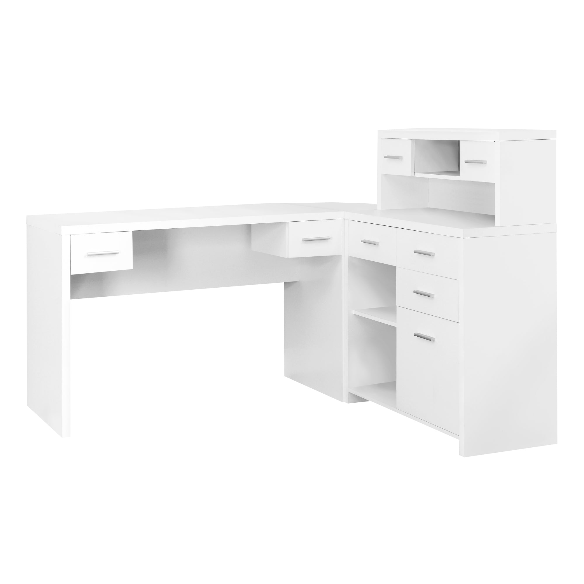 White Left or Right Facing Corner Desk for Home Office - Ergonomic L-Shaped Computer Workstation with Cable Management | Perfect for Small Spaces, Gaming & Remote Work Setup