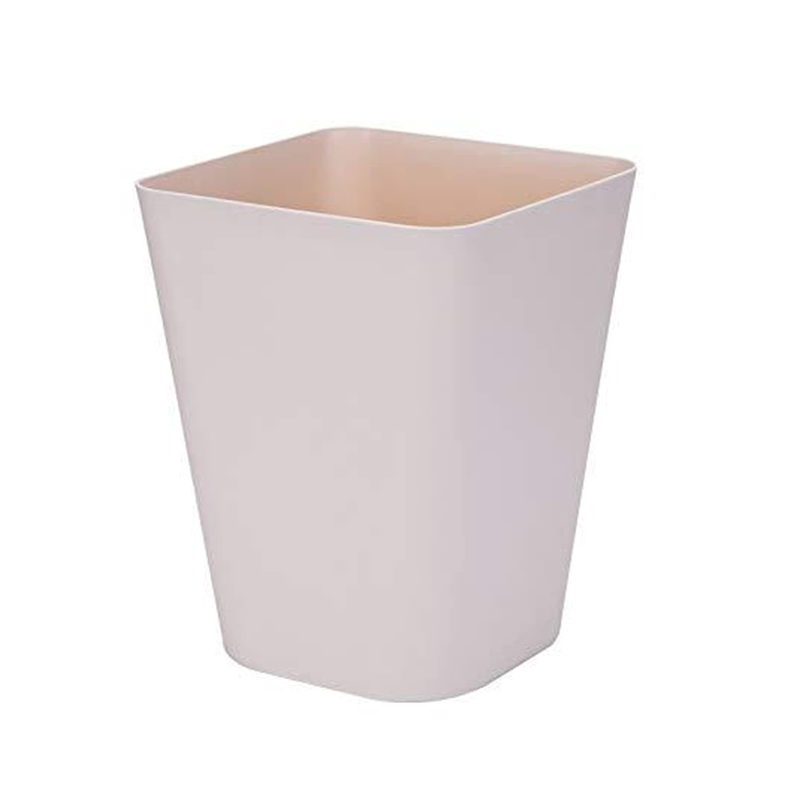 WXXGY 13 Gallon Trash Can with Lid - Odor-Proof Garbage Bin for Kitchen, Bathroom, Bedroom, Office - Sturdy Rubbish Basket with Step Pedal - Khaki (Perfect for Home, Dorm, RV & Waste Disposal)