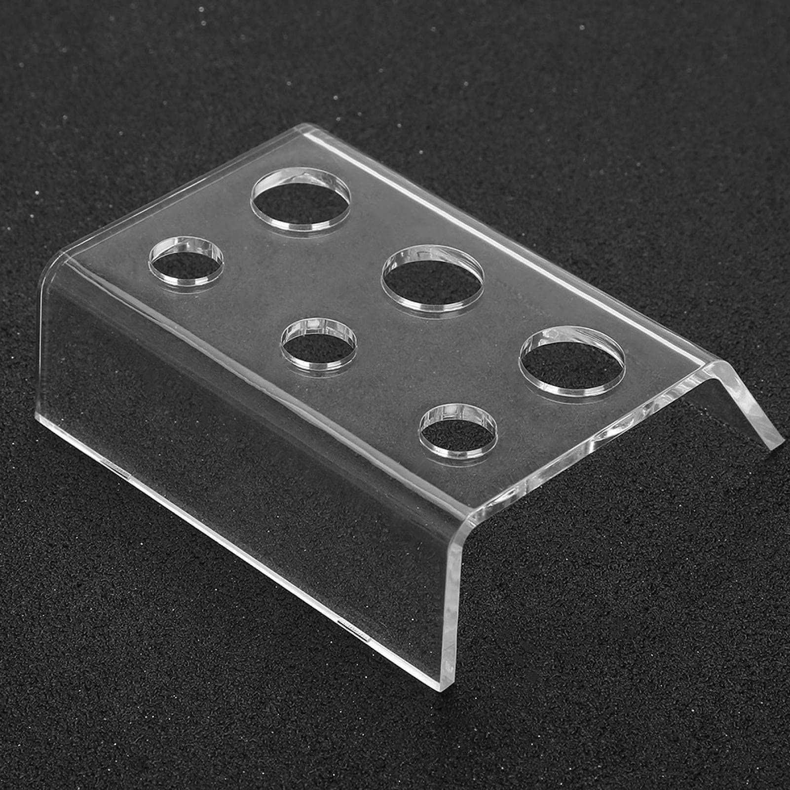 6-Hole Acrylic Tattoo Ink Cup Holder Stand - Professional Pigment Cap Organizer for Tattoo Machines & Permanent Makeup Tools | Perfect for Tattoo Studios & Artists
