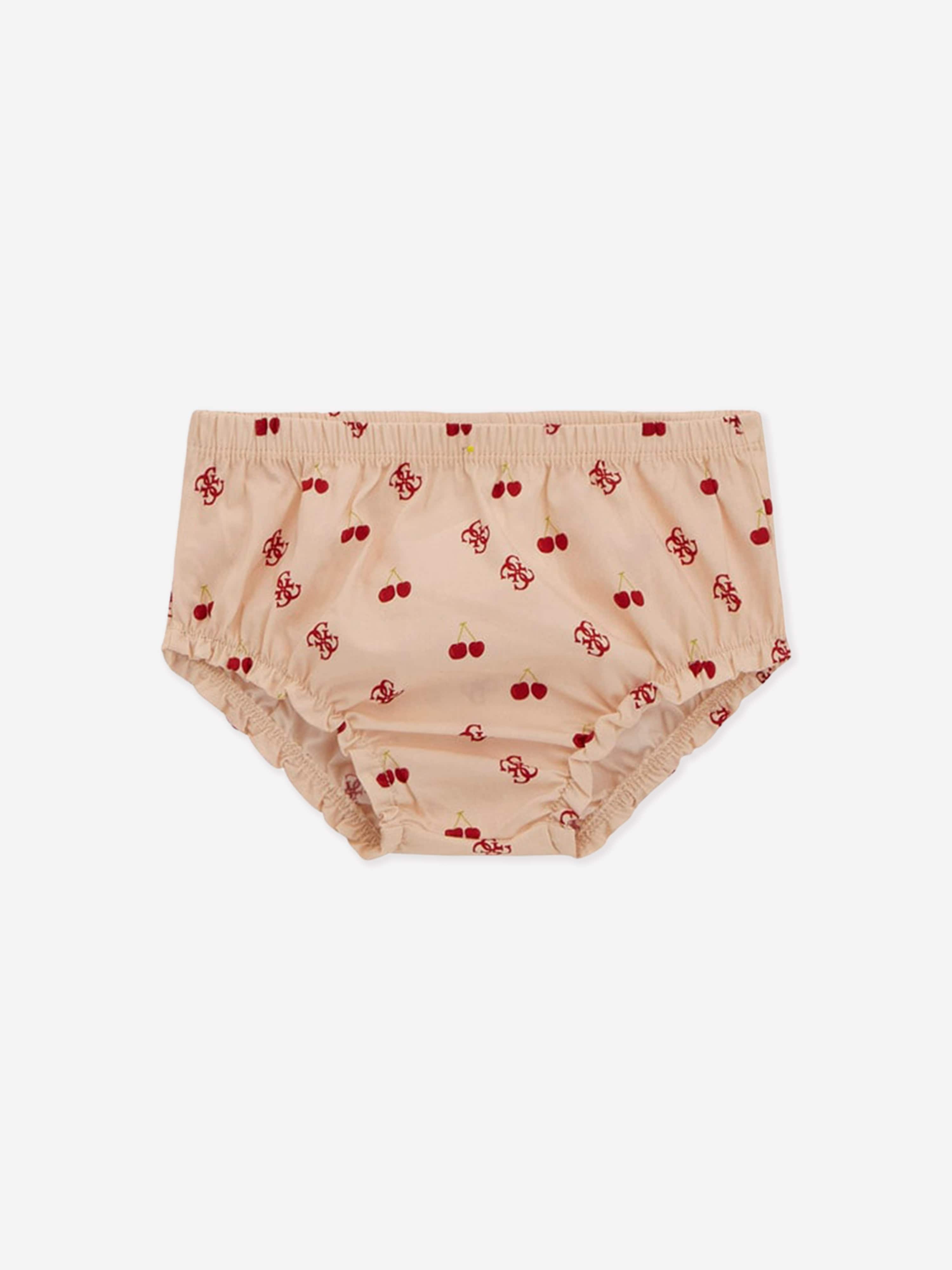 Pink Baby Girls Cherry Print Dress with Matching Knickers - Perfect for Birthday Parties, Photo Shoots & Special Occasions