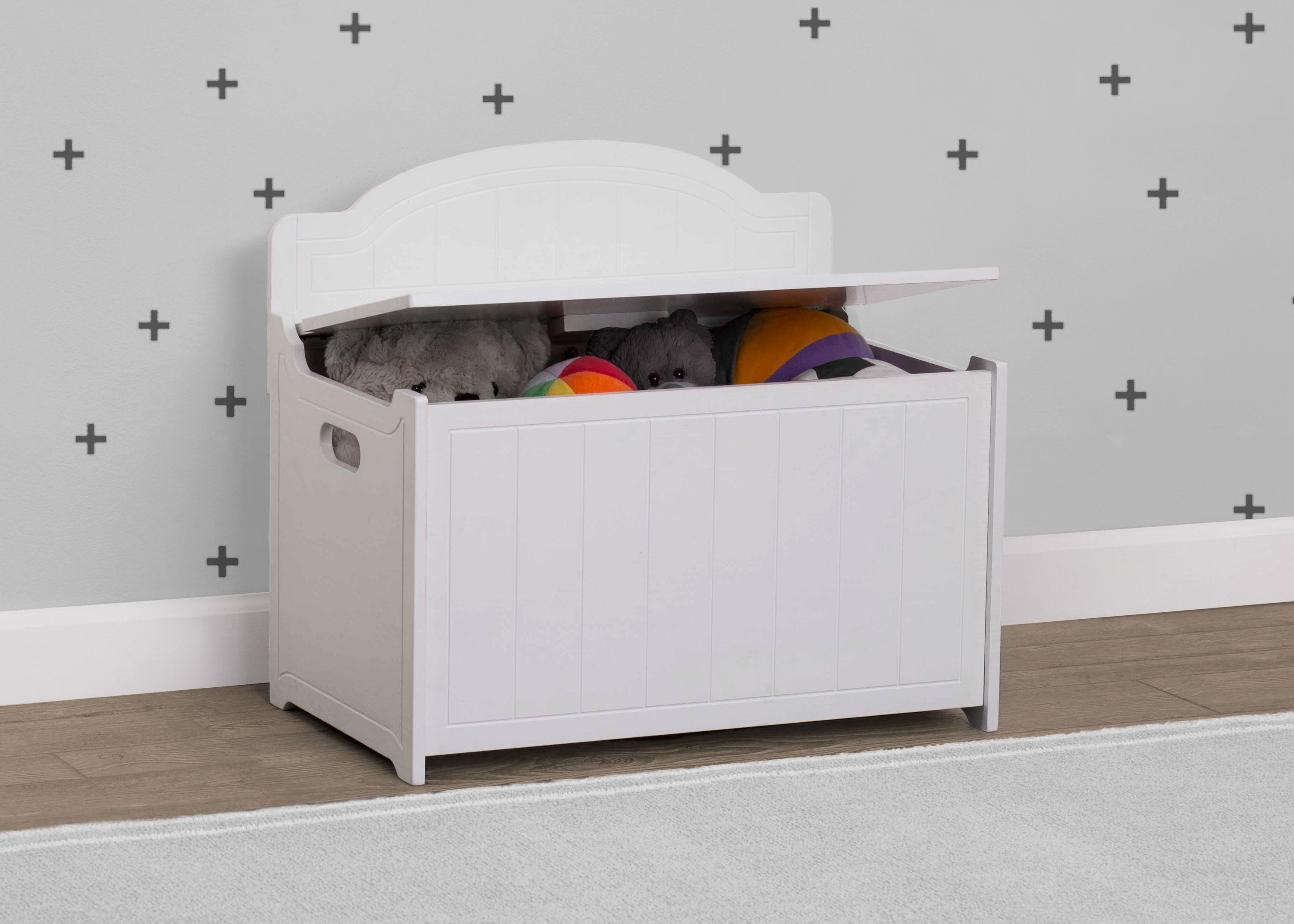 Newport Wooden Toy Storage Box for Kids - Organize Toys, Books & Nursery Decor - Perfect for Bedroom, Playroom & Daycare