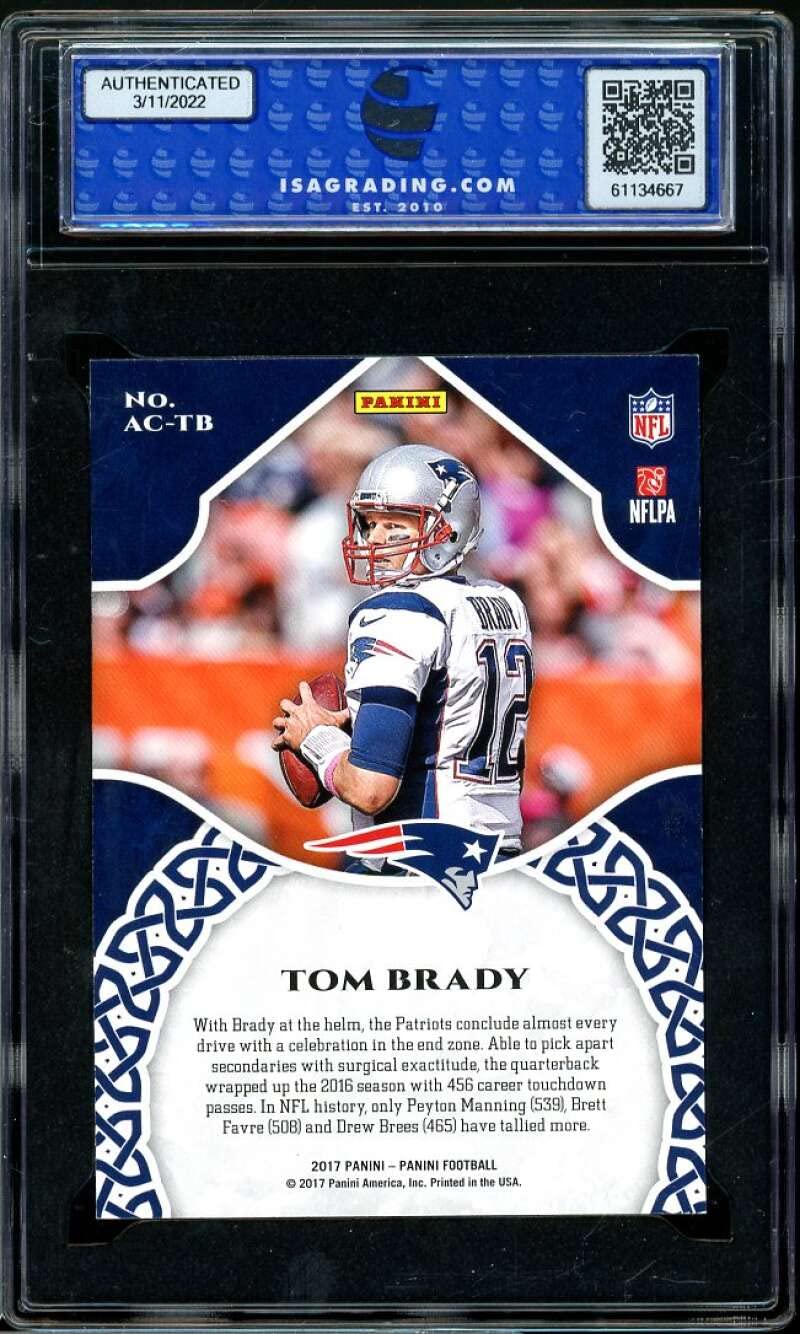 2017 Panini Accolades Tom Brady #AC-TB Football Trading Card - PSA 9 Mint Condition - Perfect for NFL Collectors & Sports Memorabilia Displays