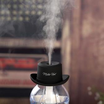 RELAXUS Mr Hat Mini Travel Humidifier - Portable USB Personal Humidifier for Office, Bedroom, Baby Nursery & Dry Skin Relief - Perfect for Travel, Home & Work Use