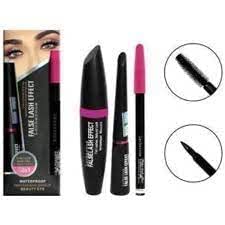 TYA 6155 Professional Makeup Kit for Women & Girls - 3-in-1 Eyeliner, Mascara & Eyebrow Pencil with 7 Black Makeup Brushes & 2 Pink Beauty Blenders (13-Piece Set) - Perfect for Daily Makeup, Cosplay & Professional Makeup Artists
