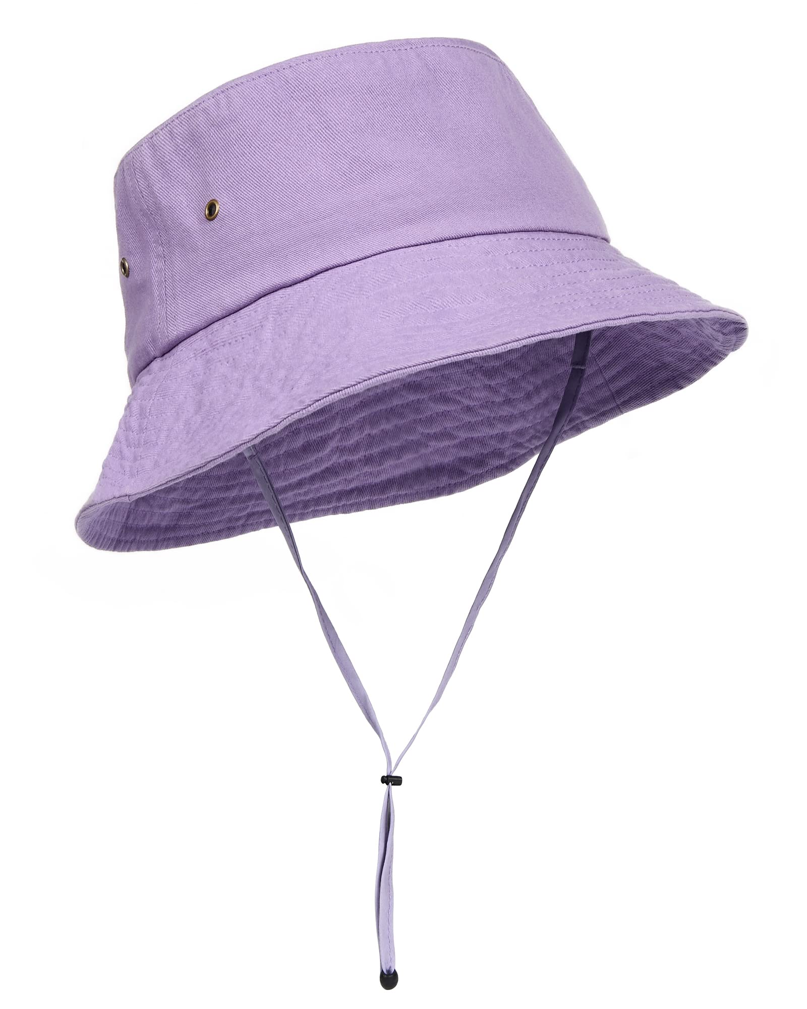 FURTALK Kids Cotton Bucket Hat with Strings - Summer Sun Hat for Toddler Boys & Girls - Perfect for Beach, Park, and Outdoor Play