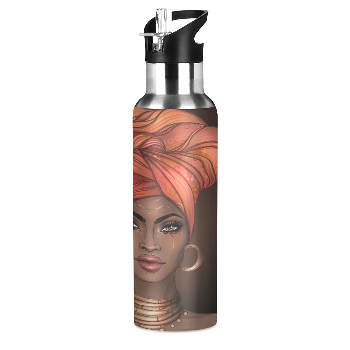 Vacuum Insulated Stainless Steel Water Bottle with Straw Lid - Leakproof for Sports & Coffee