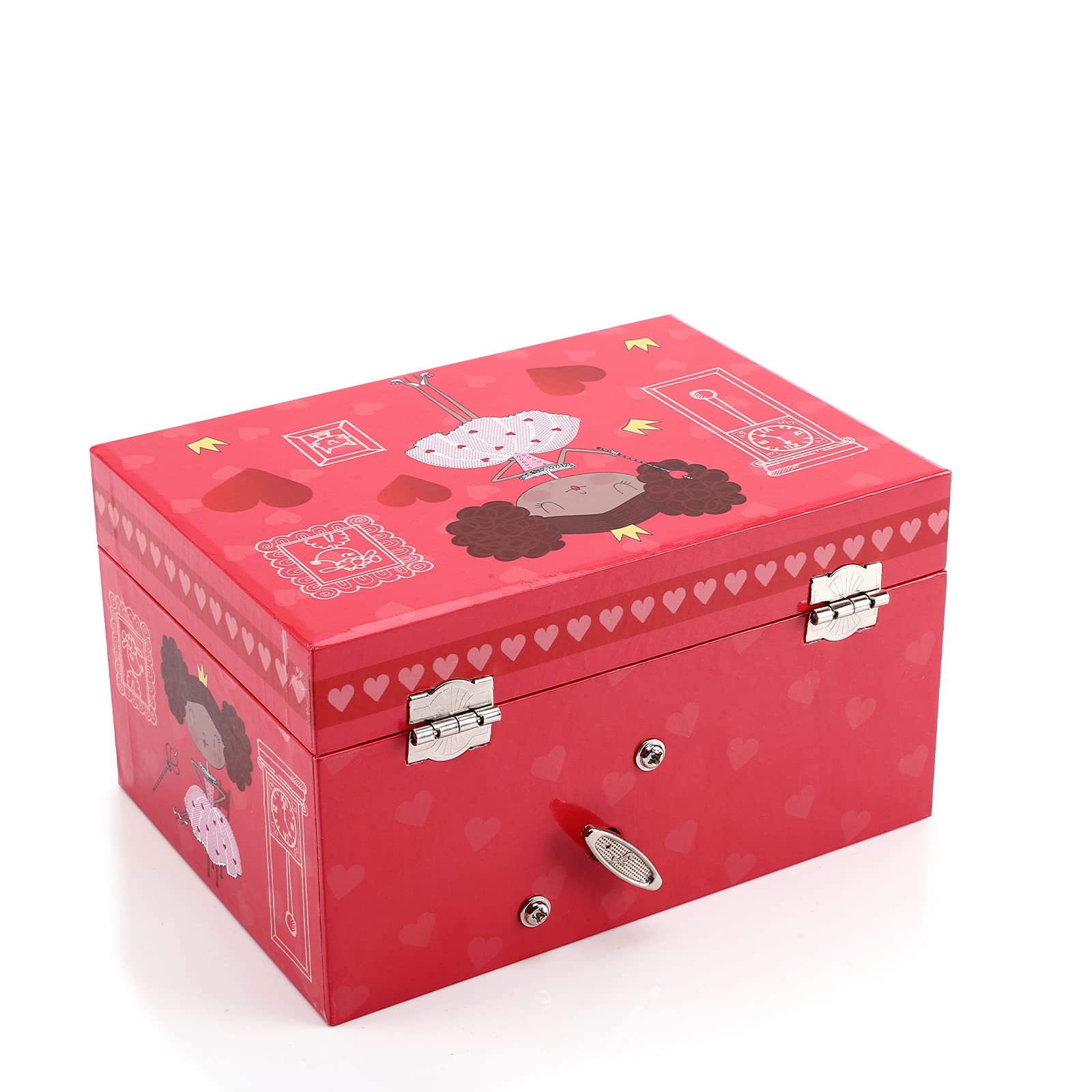 Musical Jewelry Box with Spinning Ballerina - Princess Jewelry Storage Case & Music Box - Best Gift for Girls, Teens & Women - Perfect for Birthday, Christmas & Bedroom Decor