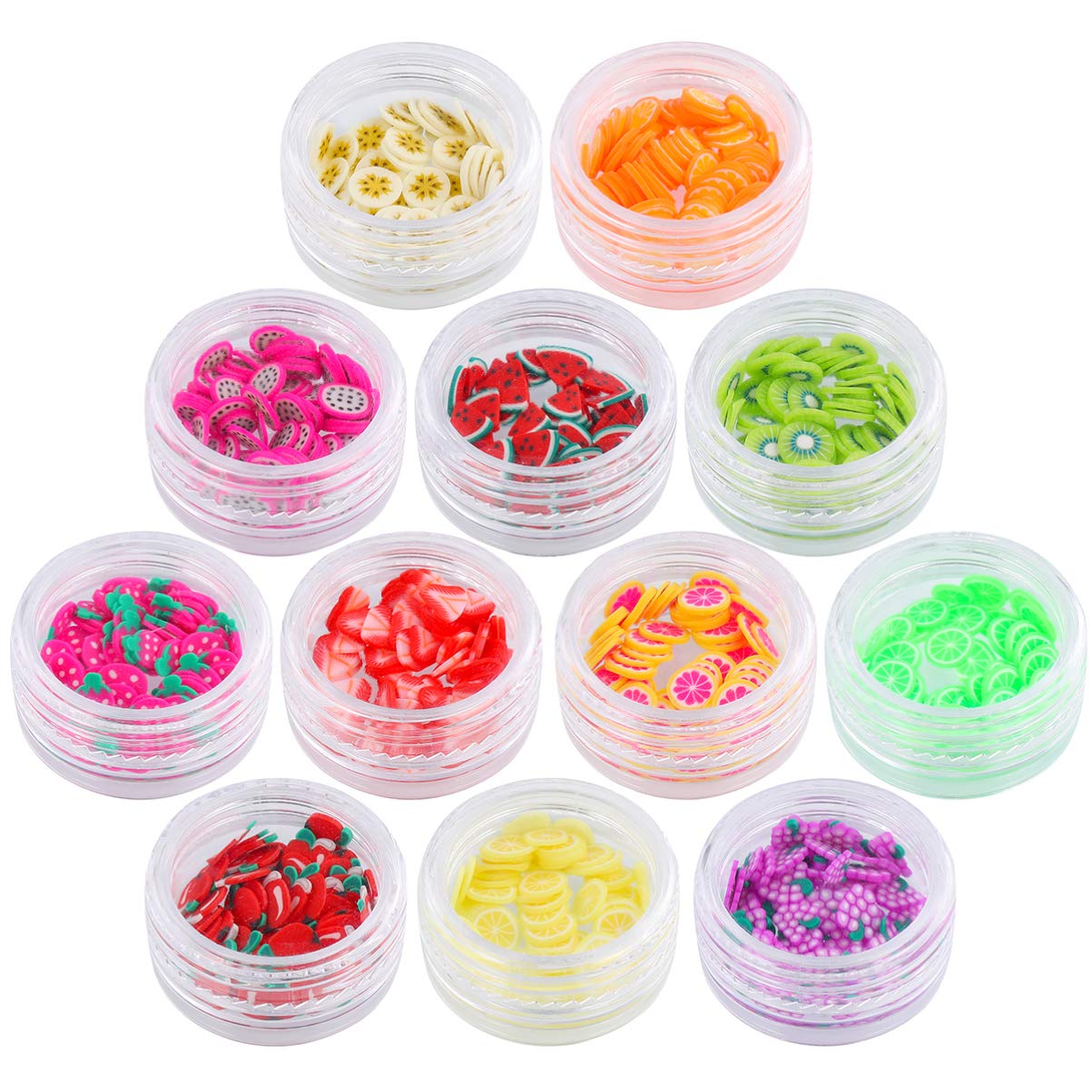 Lurrose DIY Clay Nail Art Decorations Kit - 1 Set of Fruit Slice Nail Charms for Creative Nail Designs | Perfect for Home Manicures, Nail Salon Decor & Kids Craft Activities
