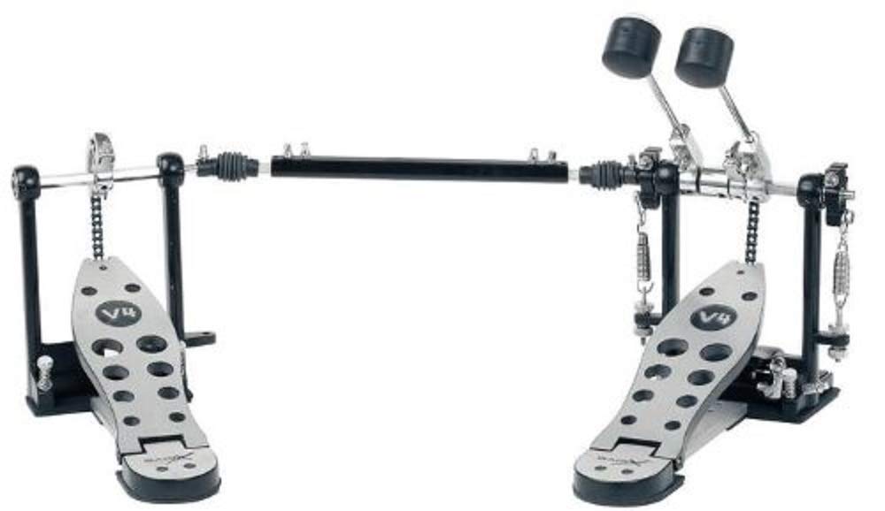 PURE GEWA Basix F803891 800 Series Double Bass Drum Pedal for Drummers - Professional Heavy Duty Drum Kit Accessory for Live Performances & Studio Recording