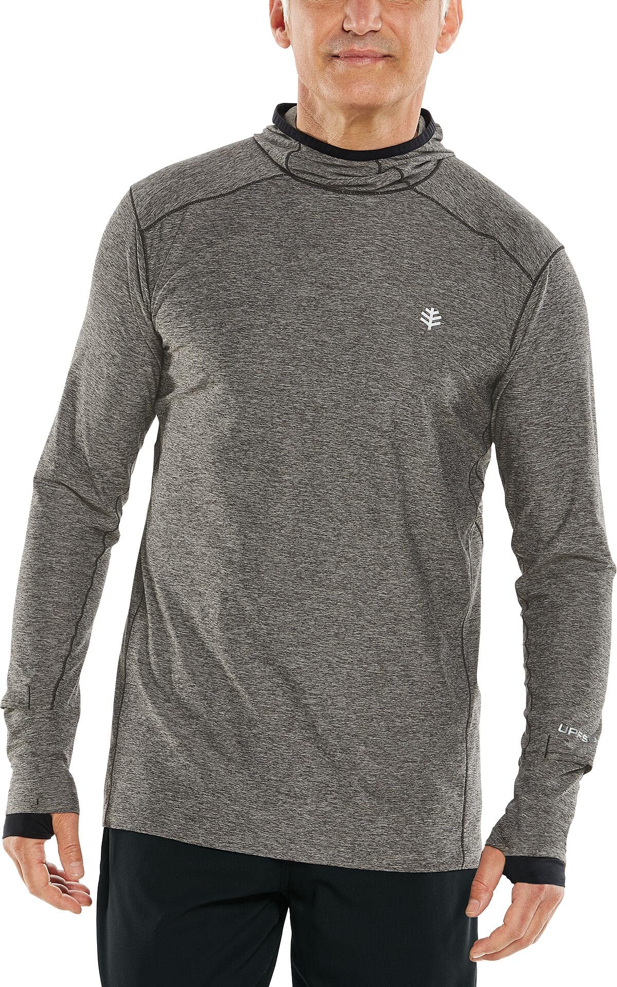Coolibar UPF 50+ Men's Agility Performance Hoodie - Sun Protective Outdoor Activewear for Hiking, Running & Fishing