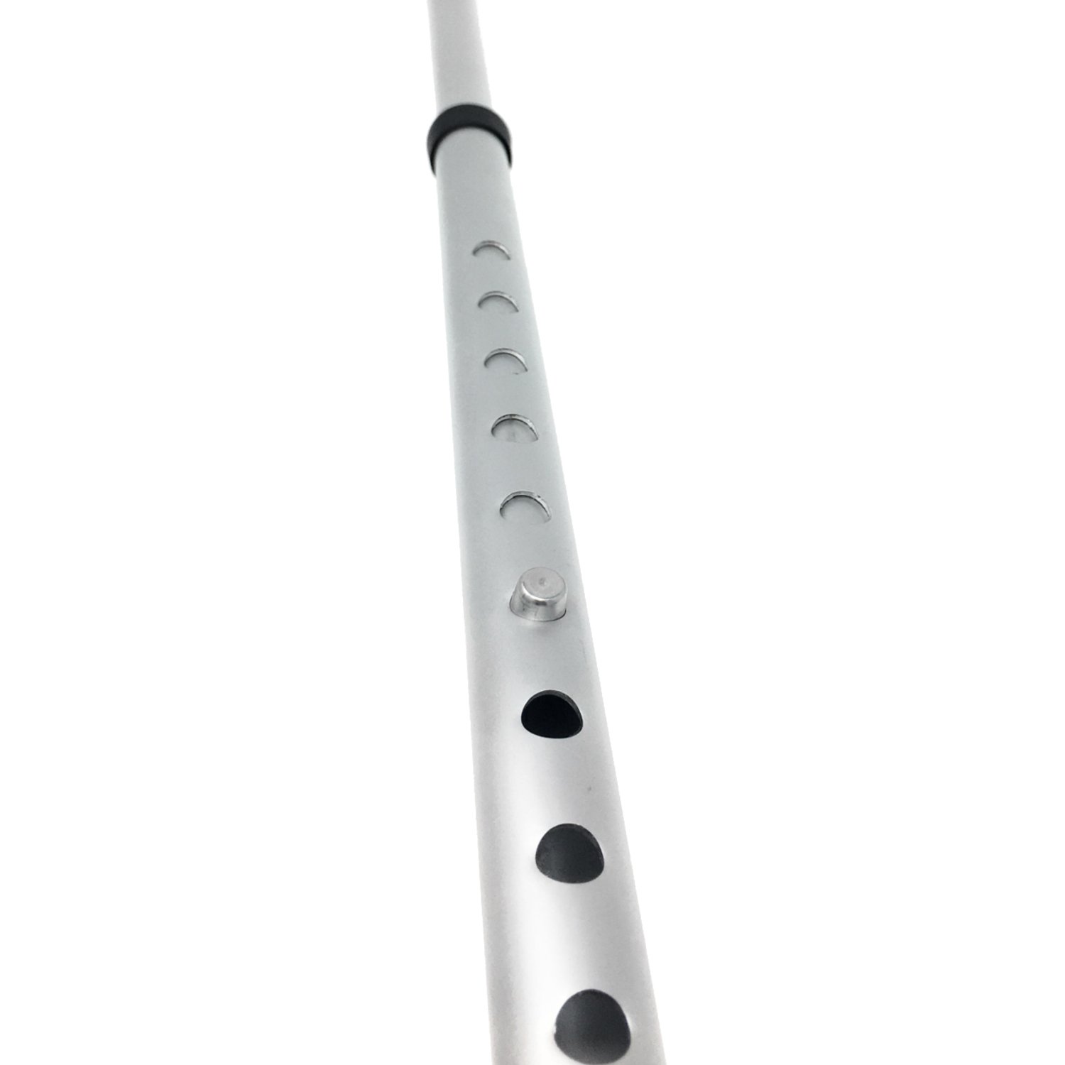 PCP Adjustable Lightweight Aluminum Cane with Foam Grip & Round Crook Handle, Silver (Medium Grip) - Ideal for Seniors and Mobility Support
