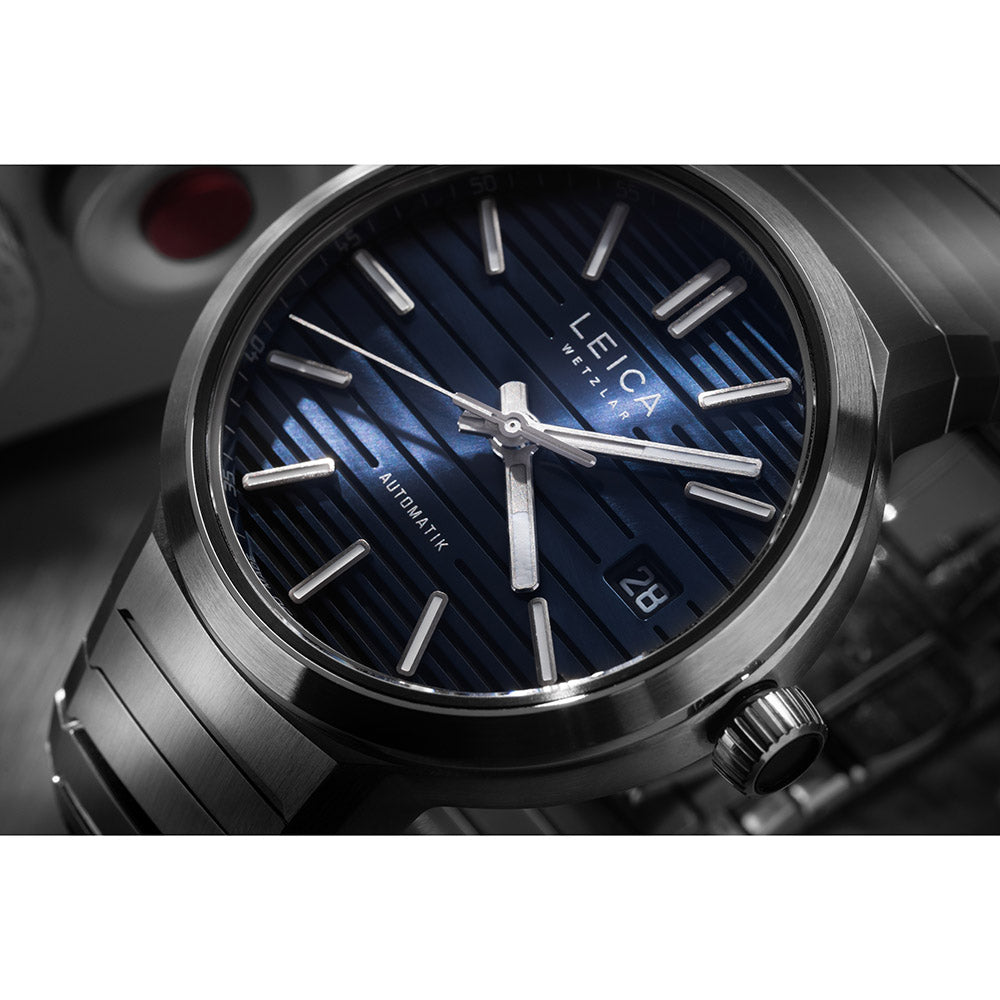 Leica ZM 11 Steel Midnight Blue Watch - Luxury Swiss Automatic Timepiece for Men - Perfect for Business, Formal Events & Collectors