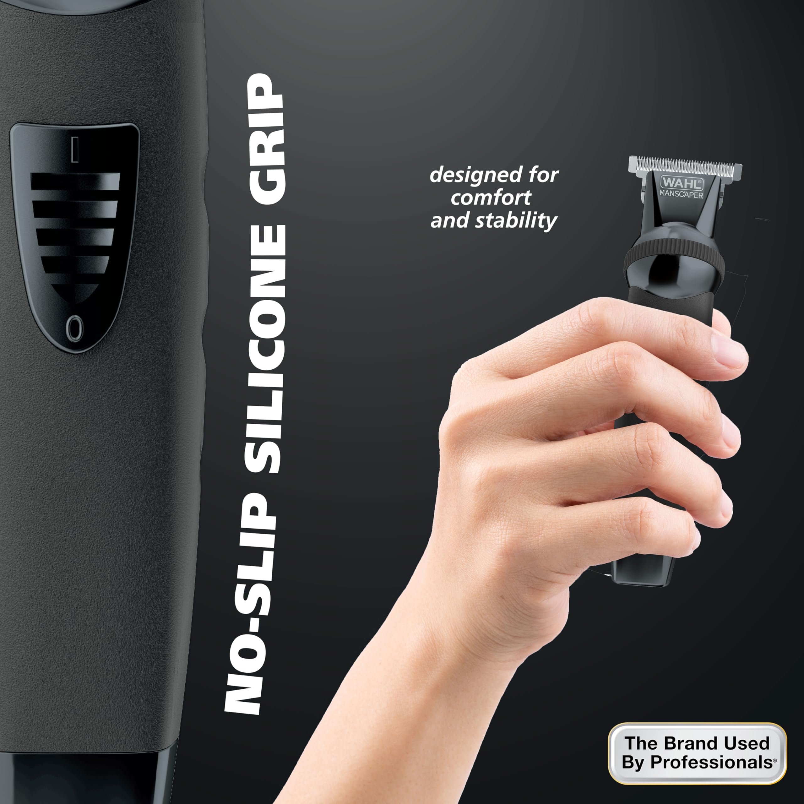 Wahl Manscaper® Reach 360 Cordless Body & Beard Trimmer for Men - No-Slip Grip, Ratchet Head, Precise Control - Model 3025951 - Perfect for Face, Body & Manscaping Grooming at Home or Travel