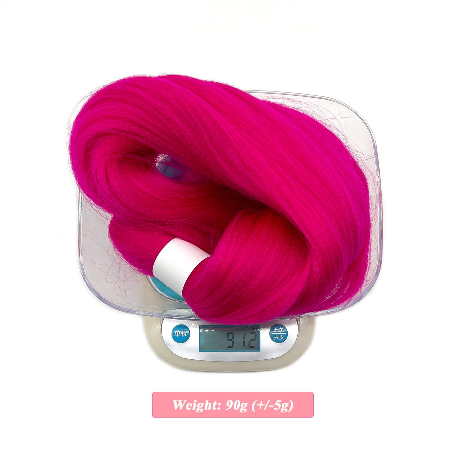 Hot Pink Pre-Stretched Braiding Hair 26 Inch - 6 Packs, Natural Look Like Human Hair for Micro Box Braids & Hair Extensions | Perfect for Magenta Red Colored Hairstyles, Cosplay, and Protective Styling