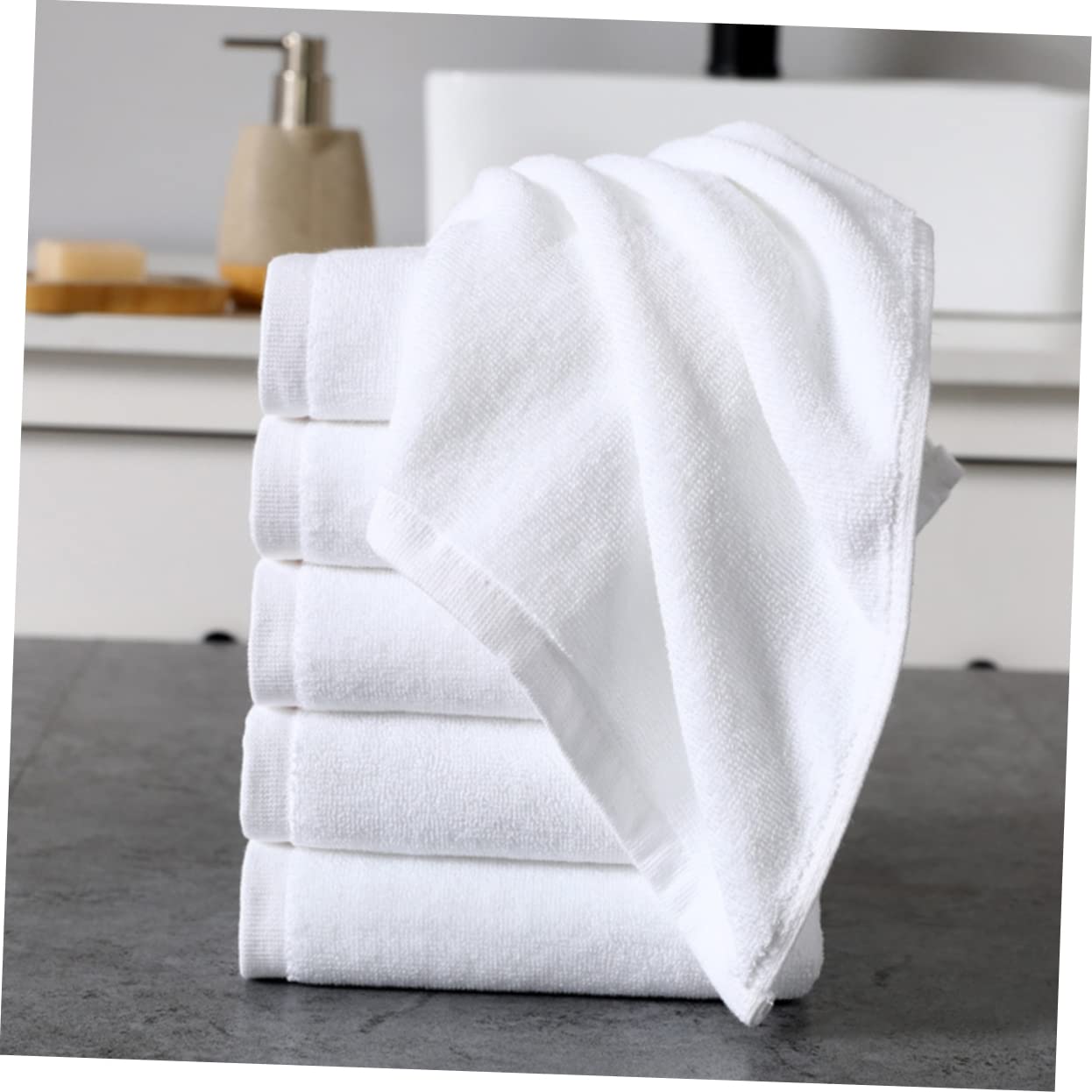 iPetboom 4-Pack Premium Cotton & Microfiber Bath Towels - Soft Facial Cleansing Towels, Thick Makeup Remover & Face Washing Towels (White) - Perfect for Spa, Hotel & Daily Skincare Routine