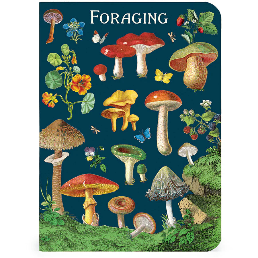 Cavallini & Co. 3-Pack Mini Notebook Set - Foraging Theme - Perfect for Journaling, Sketching & Nature Notes - Ideal for Outdoor Enthusiasts & Botanical Lovers