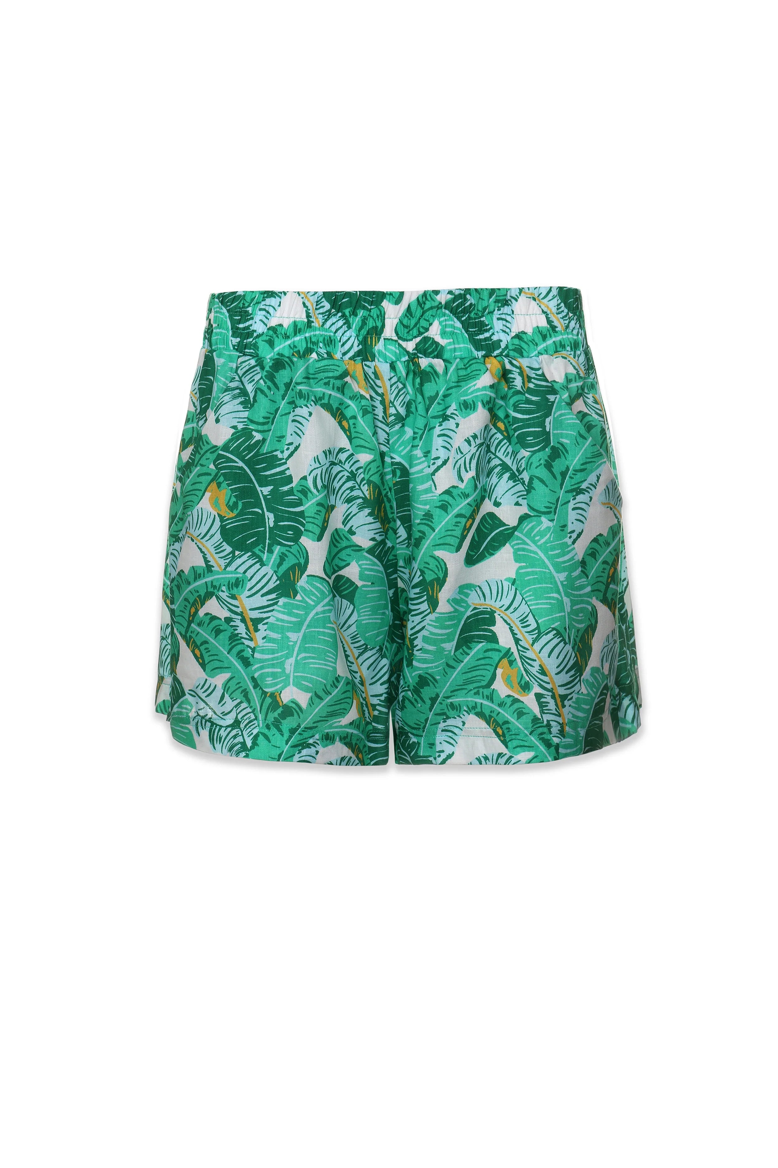 Lauren Short Sleeve Dress with Banana Leaf Print - Floral Summer Dress for Women - Perfect for Beach Vacation, Garden Party & Casual Outings
