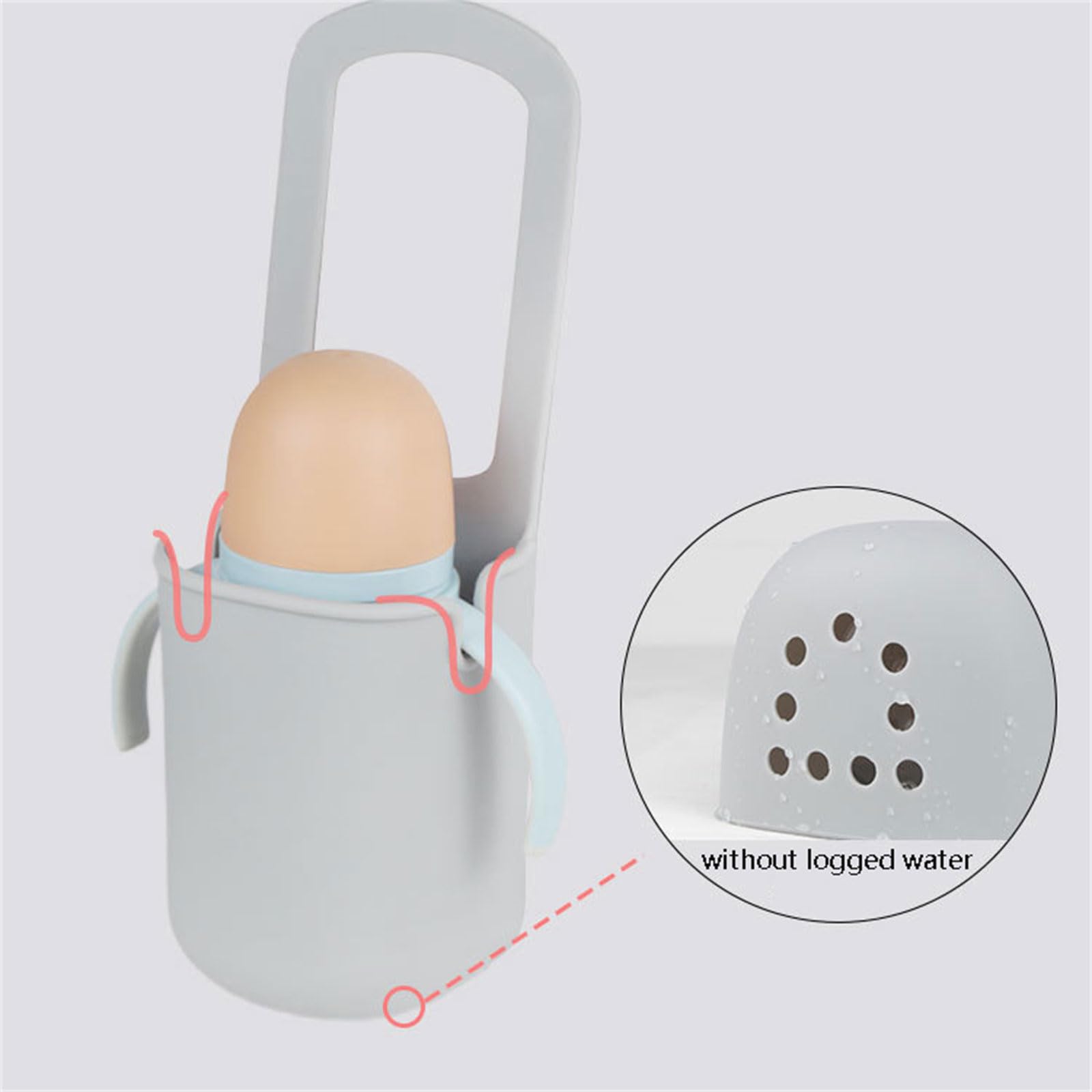 Non-Slip Silicone Cup & Phone Holder for Walker Bike - Portable Drink & Device Organizer for Walking, Cycling, and Outdoor Activities
