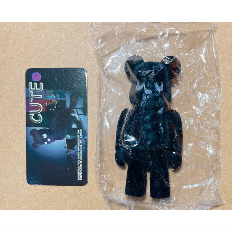 Bearbrick Series 10 CUTE Flocky Black 100% Collectible Figure - Limited Edition Vinyl Art Toy for Display & Collection | Perfect for Home Decor, Office Display, and Gift Giving