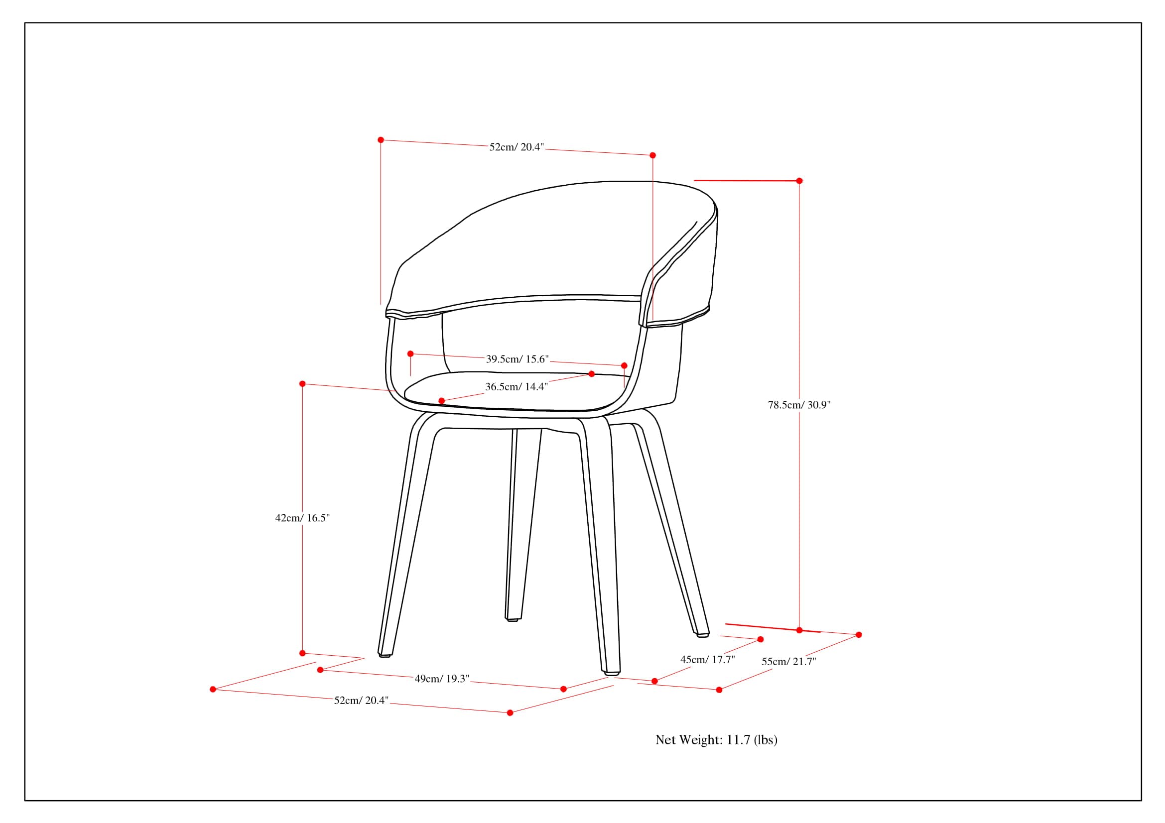 SIMPLIHOME Lowell Dining Chair - Light Turquoise Blue Linen Fabric, 21.1x20.5x30.3 Inches, Bentwood Frame with Walnut Legs, Modern Dining Room Chair for Kitchen, Breakfast Nook & Home Decor