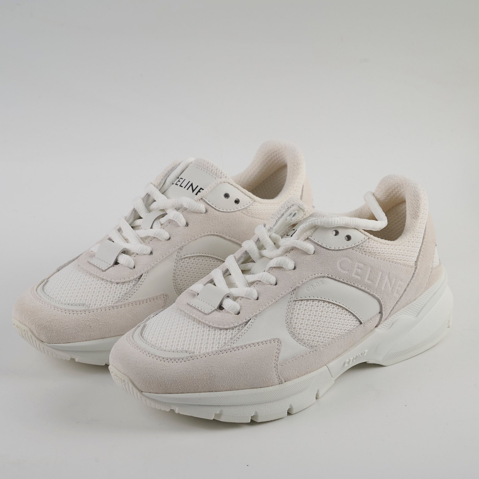 Celine Runner CR 03 Low Lace Up Sneakers - Mesh & Suede Calfskin Men's Fashion Shoes for Casual Wear & Street Style