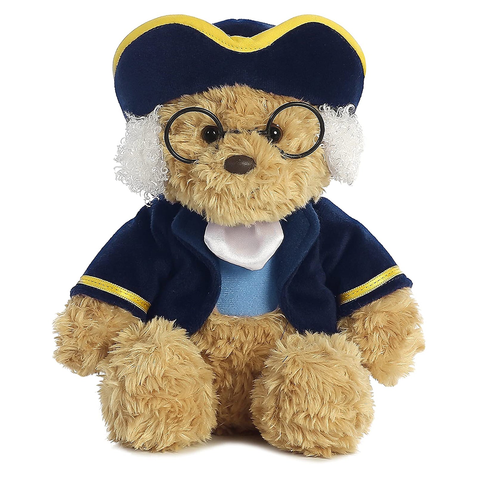 10 Inch Aurora Ben Franklin Bear Plush Toy - Cute & Soft Stuffed Animal for Collectors, Gifts, and Home Decor