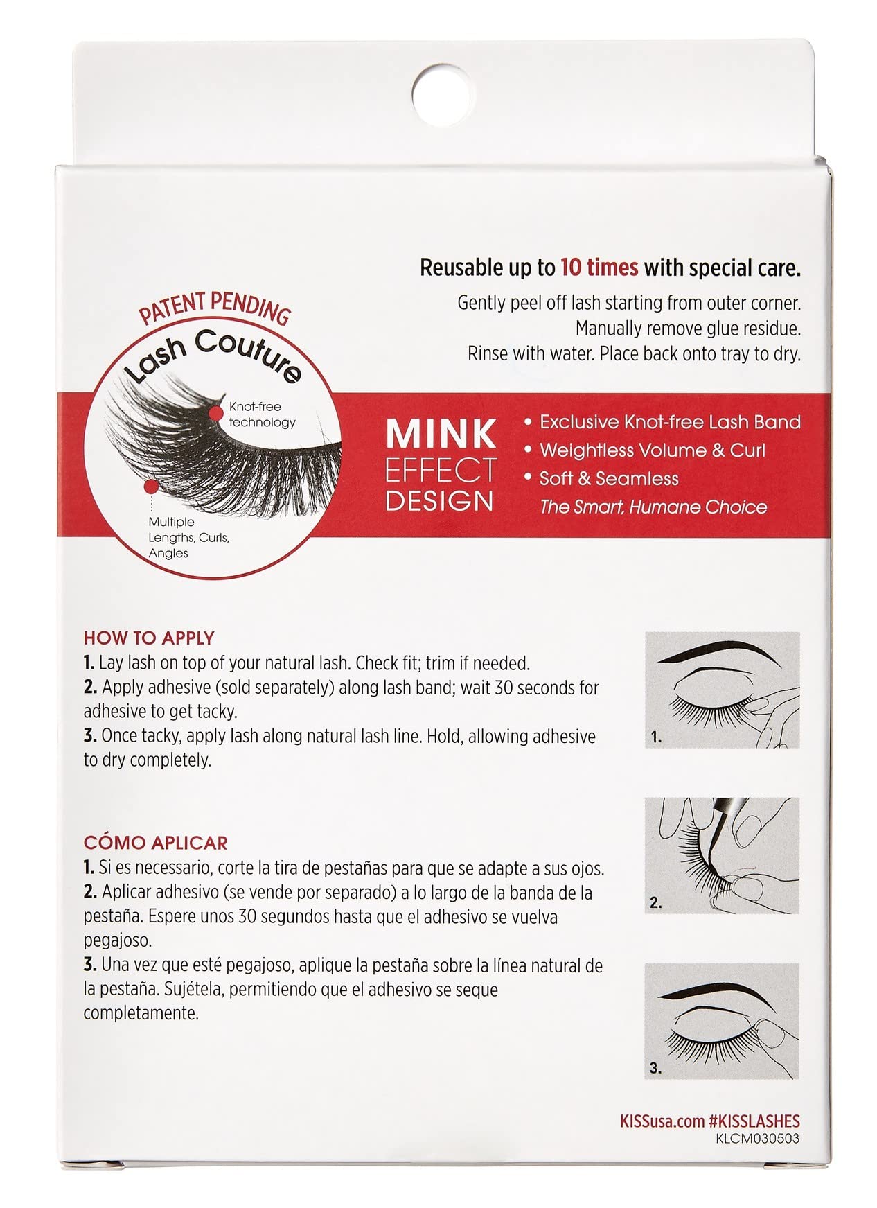 Kiss Lash Couture Faux Mink Jubilee Multi-Pack (Pack of 2) - Natural Looking False Eyelashes for Dramatic Volume & Length - Perfect for Weddings, Parties, and Special Occasions