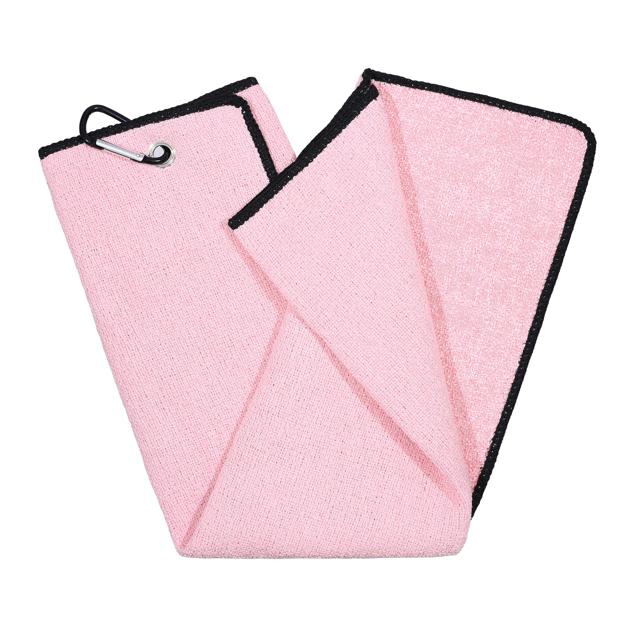 Tri-fold Golf Towel - Dirt Scrub & Soft Sides for Club & Ball Cleaning | Perfect for Golf Course & Practice